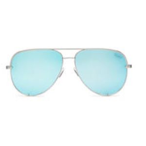 Quay Sunglasses Desi x High Key in Blue/Silver
